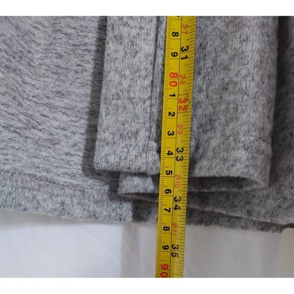 Cozy Womens Gray Open-Front Cardigan With Long Sleeves & Relaxed Fit, NWT - Picture 5 of 6